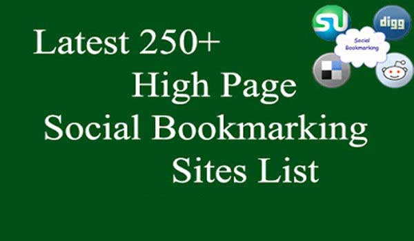 Latest 250 Free High PR Social Bookmarking Sites List 2024