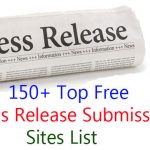 150 Top Free Press Release Submission Sites List 2026
