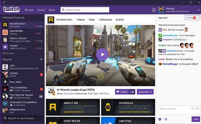 twitch video site