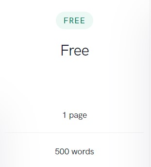 Word Limit in the Free Version